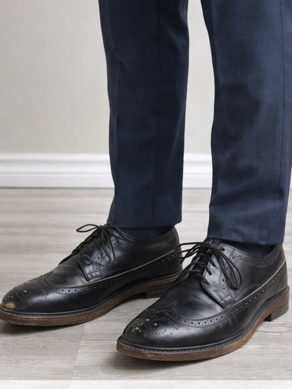 Allen Edmonds MacNeil Wingtip Oxfords Leather Dress Shoes w Cedar Trees 9.5